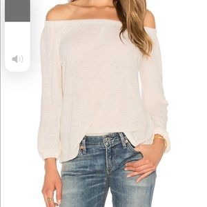 Anthro Off The Shoulder Long Sleeve Shirt